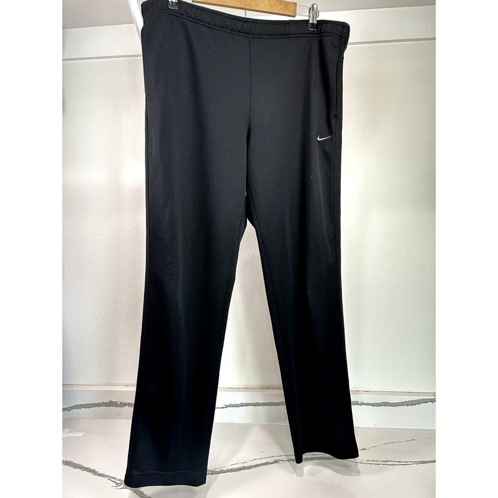 Vintage Nike Track Pants Black No Drawstring Size Large (check-34" waist)